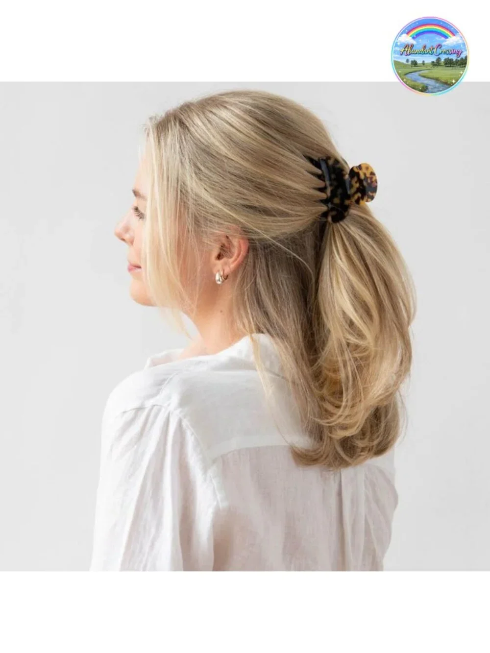 Handmade French Cellulose Acetate Small Claw Clip for Fine Hair